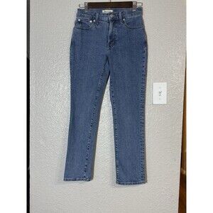 Madewell The Perfect Vintage Straight Jeans Womens Size 24 Blue Denim Stretch